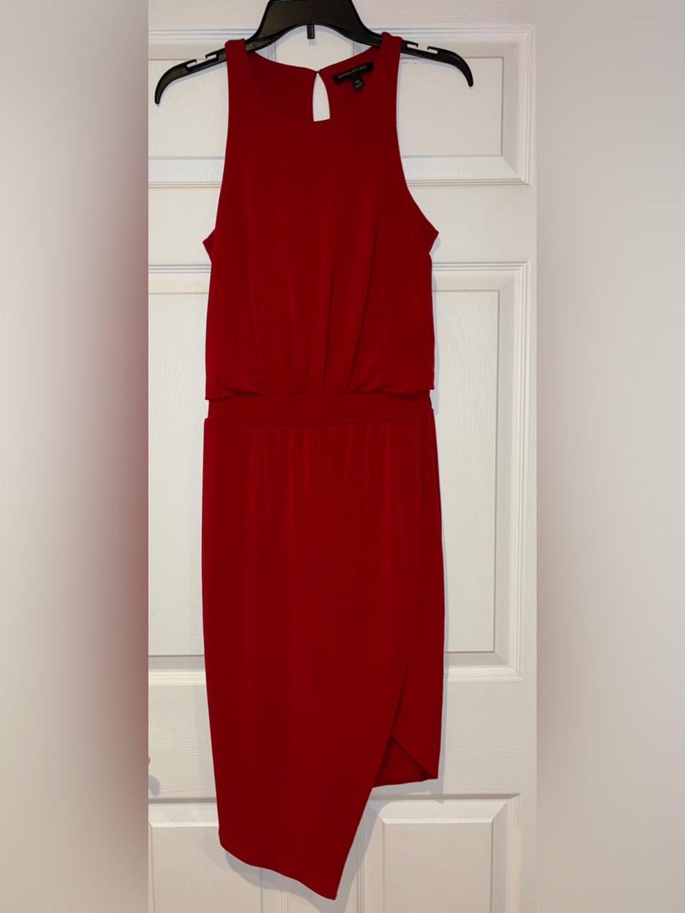 Banana Republic Red Sleeveless dress with asymmetrical hemline